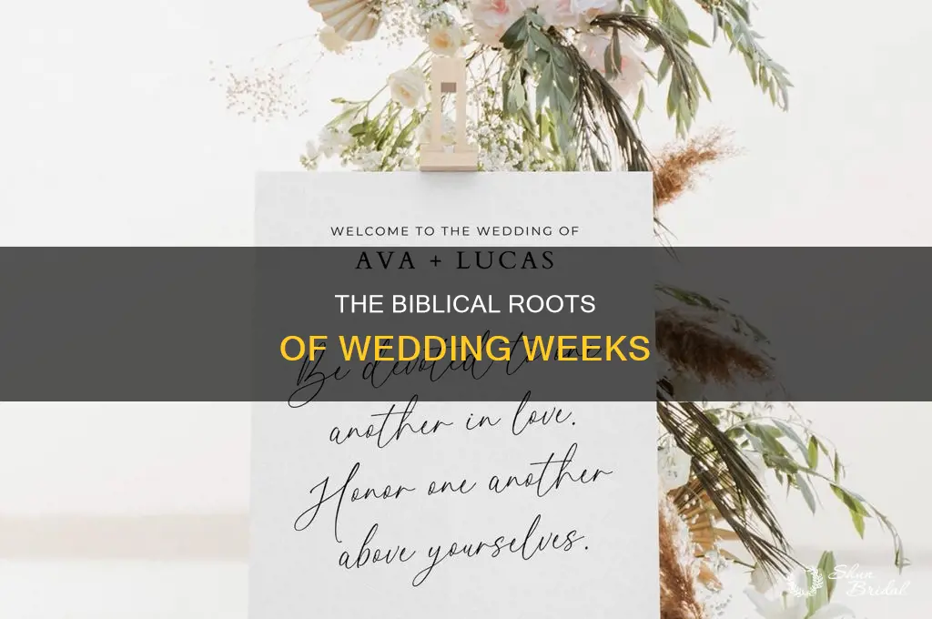 are wedding viweks in tge bible