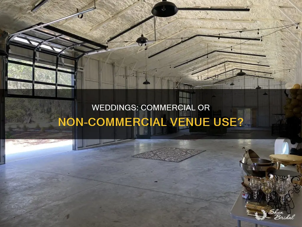 are weddings a noncommercial use venue