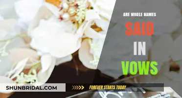 Whole Names in Wedding Vows: Tradition, Meaning, and Modern Practices