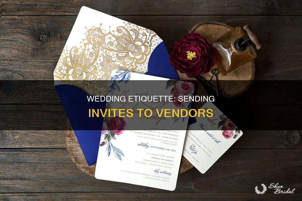 are you supposed to send wedding invitations to vendors