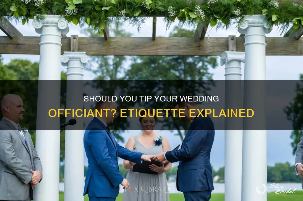 are you supposed to tip the wedding officiant