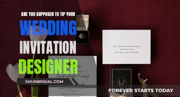 Tipping Etiquette: Wedding Invitation Designer