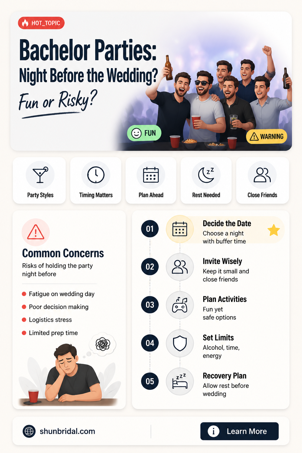 are bachelor parties the night before a wedding