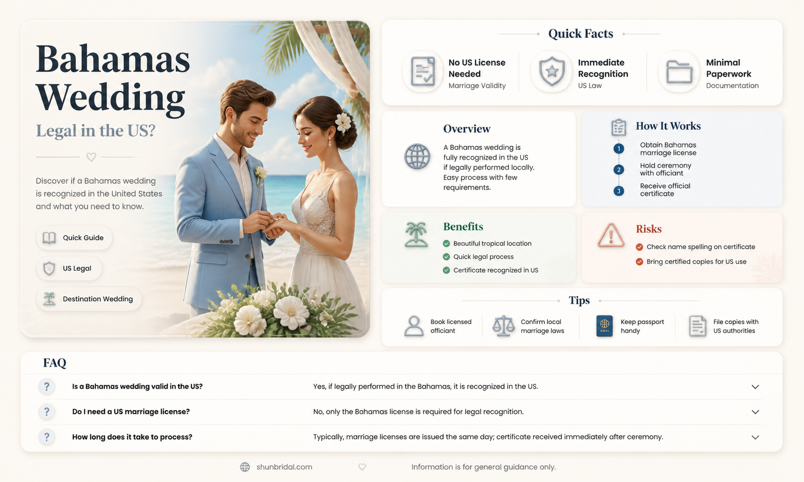 are bahama weddings legal in us