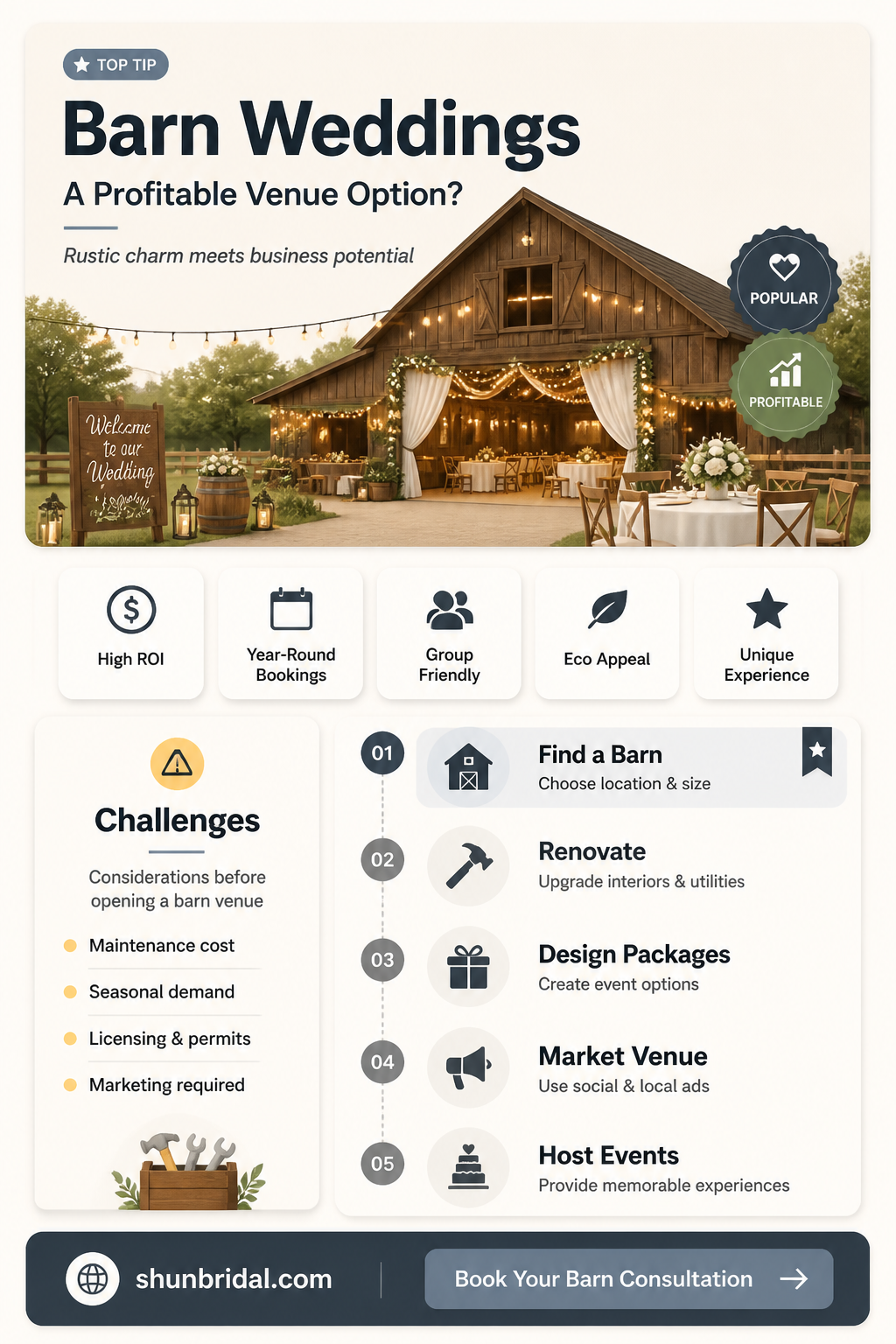 are barn wedding venues profitable
