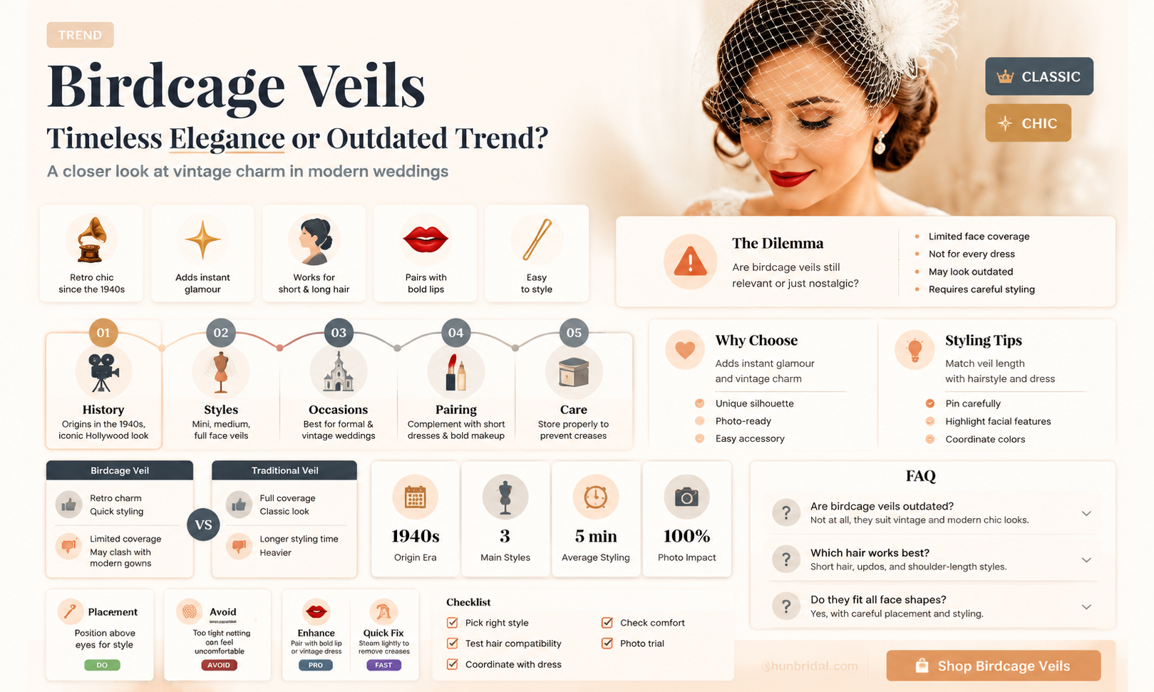 are birdcage veils in style