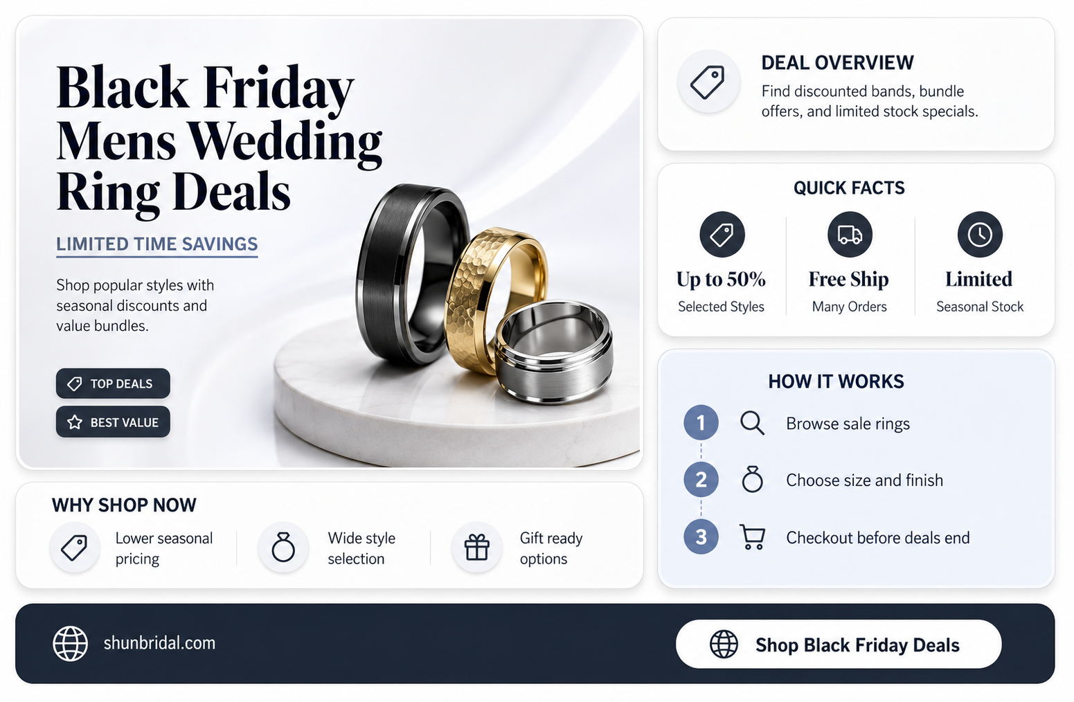are there black friday sales for mens wedding rings