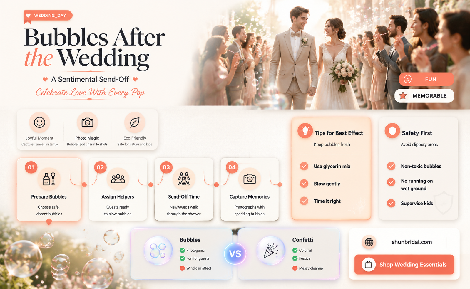 are bubbles handed out after wedding