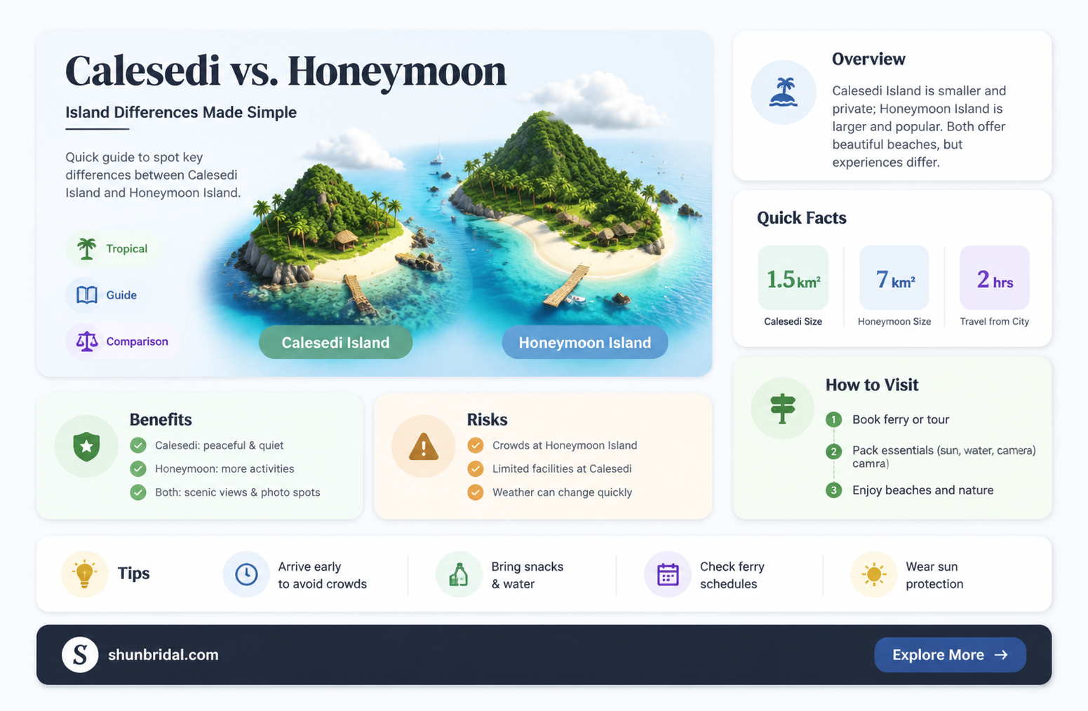 are calesedi island and honeymoon island the same