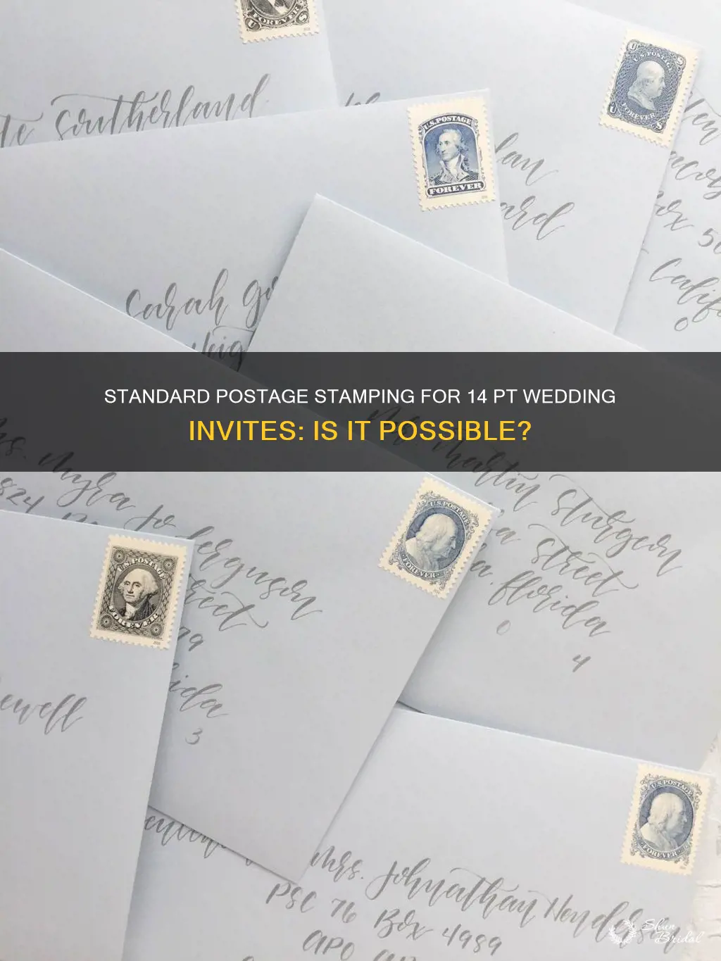 can 14 pt wedding invitations be stamped with standard postage