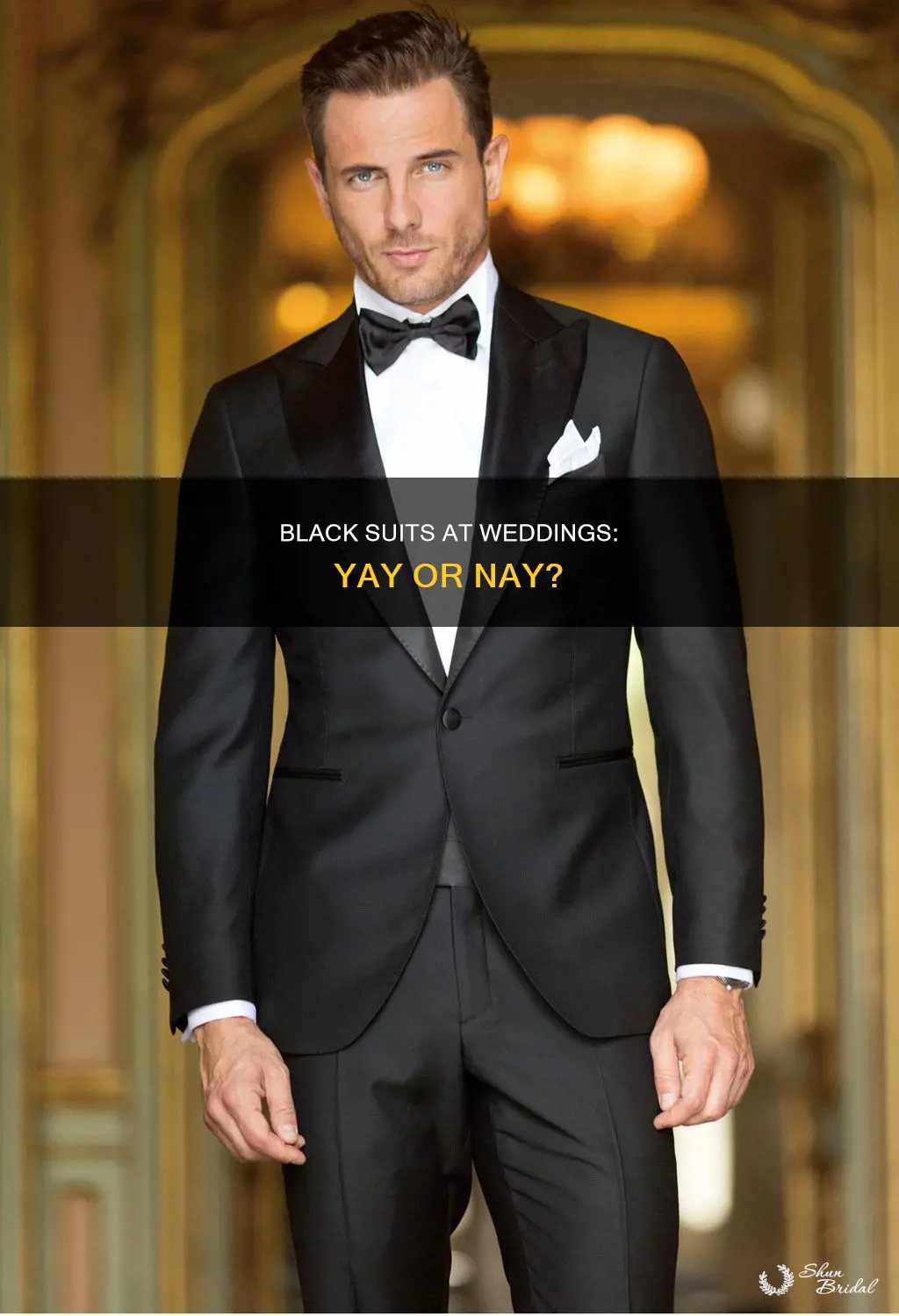 can a black suit be worn to a wedding