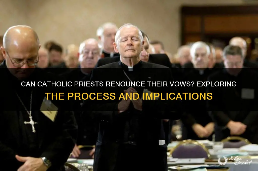 can a catholic priest renounce his vows