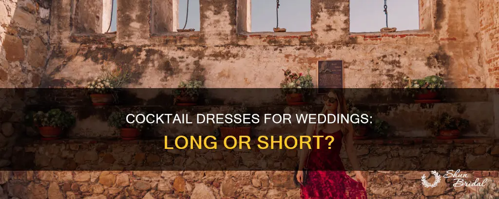 can a cocktail dress for a wedding be long