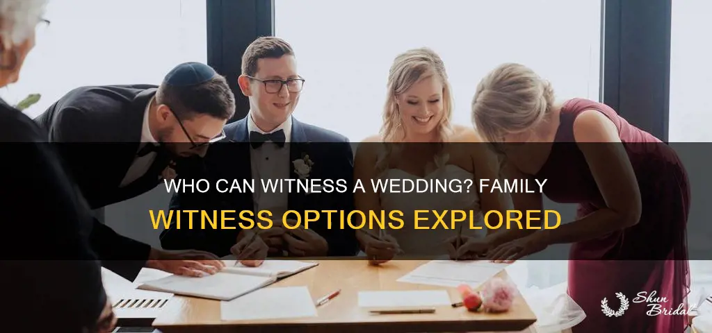 can a family member be a witness at a wedding