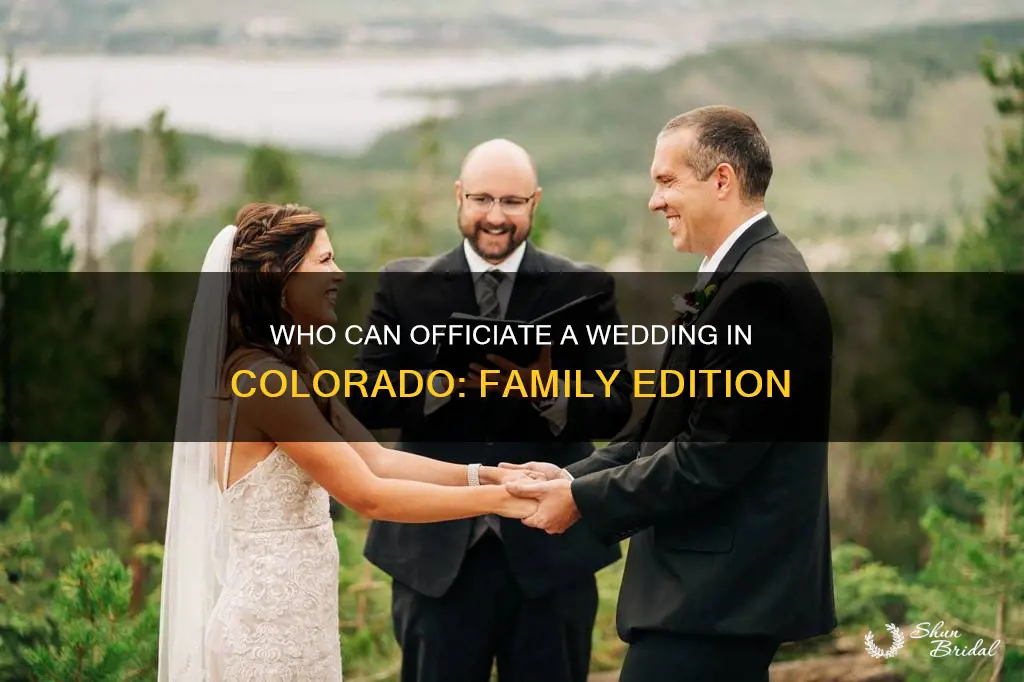 can a family member officiate a wedding in colorado