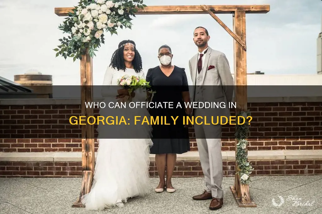 can a family member officiate a wedding in Georgia