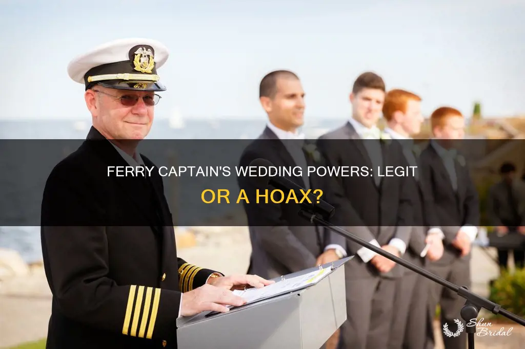 can a ferry captain perform a wedding