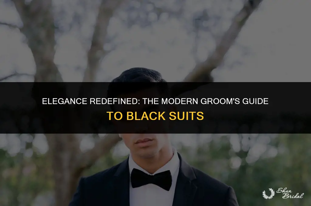 can a groom wear a black suit