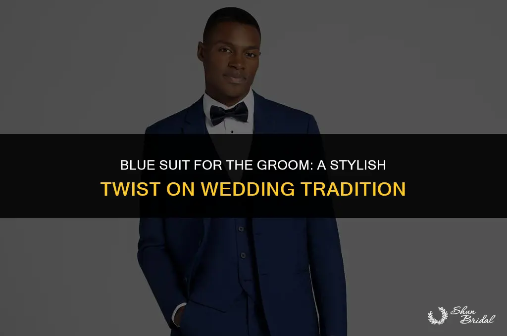 can a groom wear a blue suit
