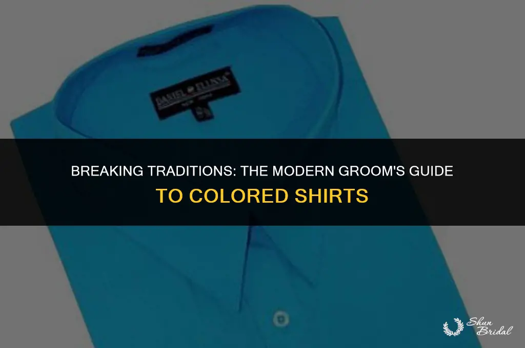 can a groom wear a colored shirt