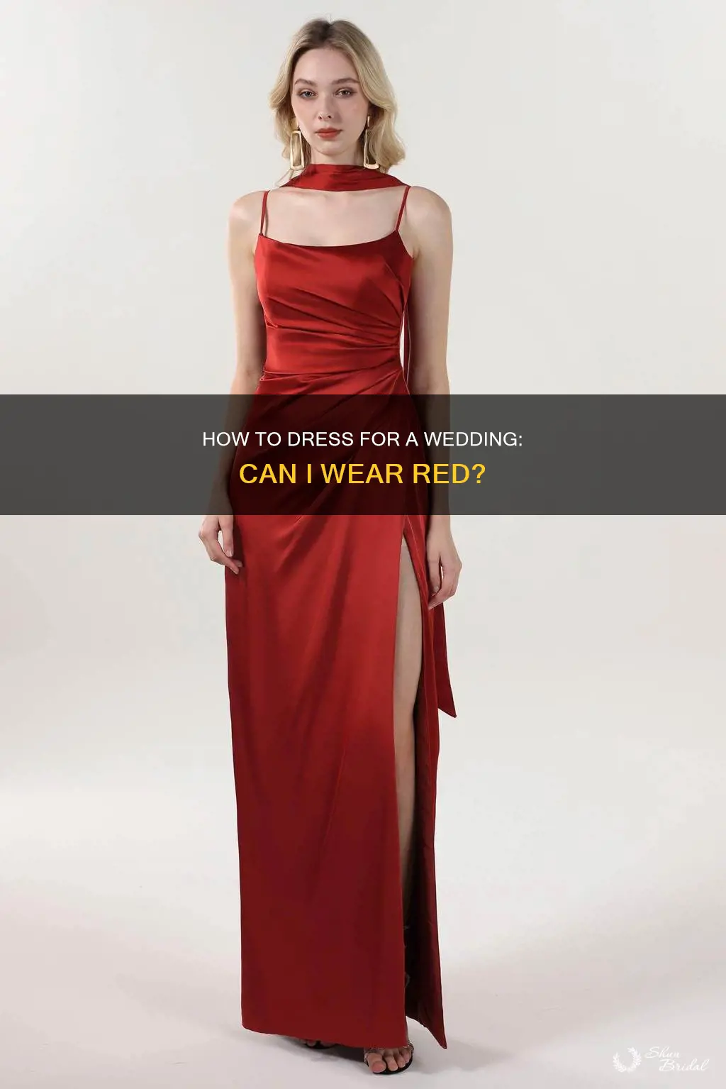 can a guest wear a red dress to a wedding