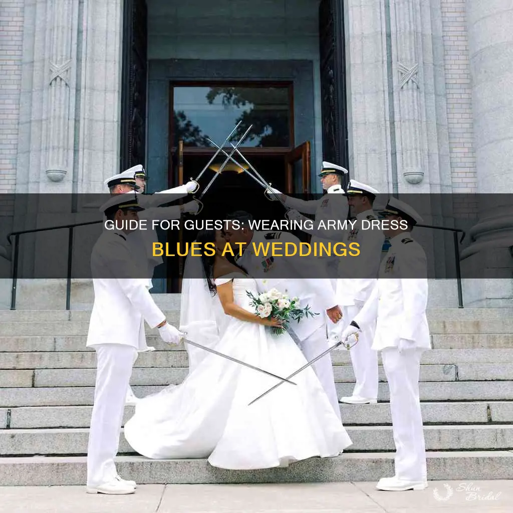 can a guest wear army dress blues to a wedding