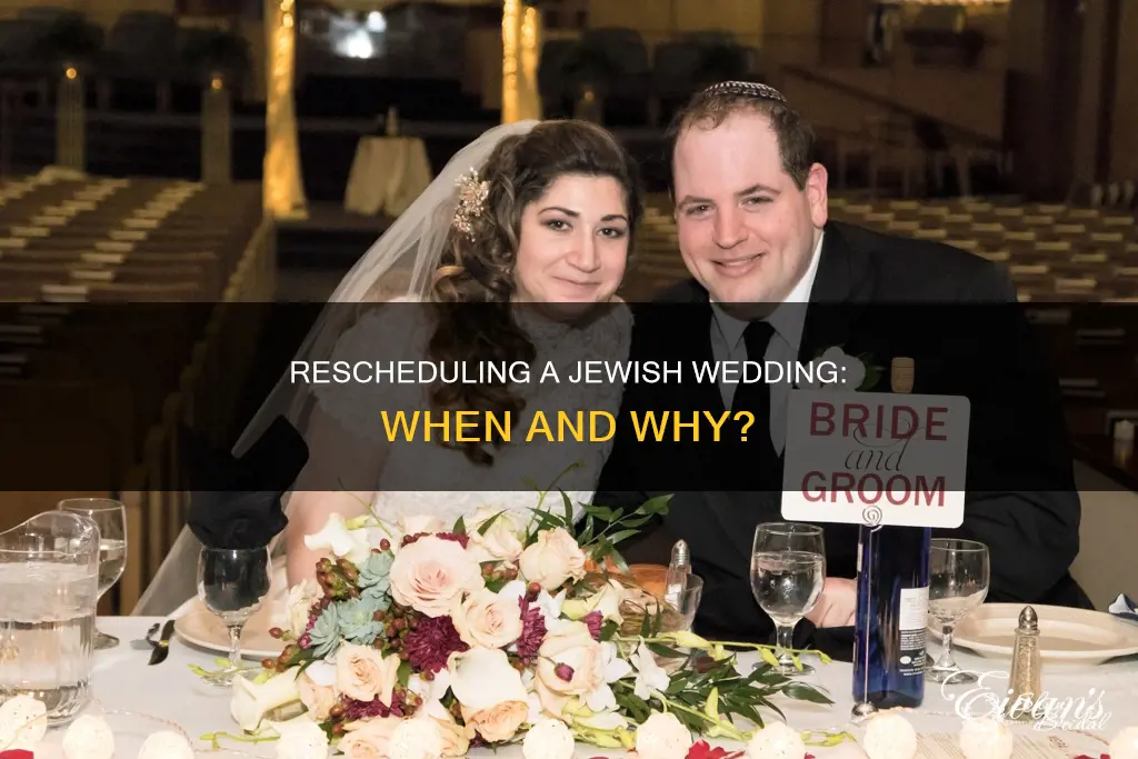 can a jewish wedding be postponed