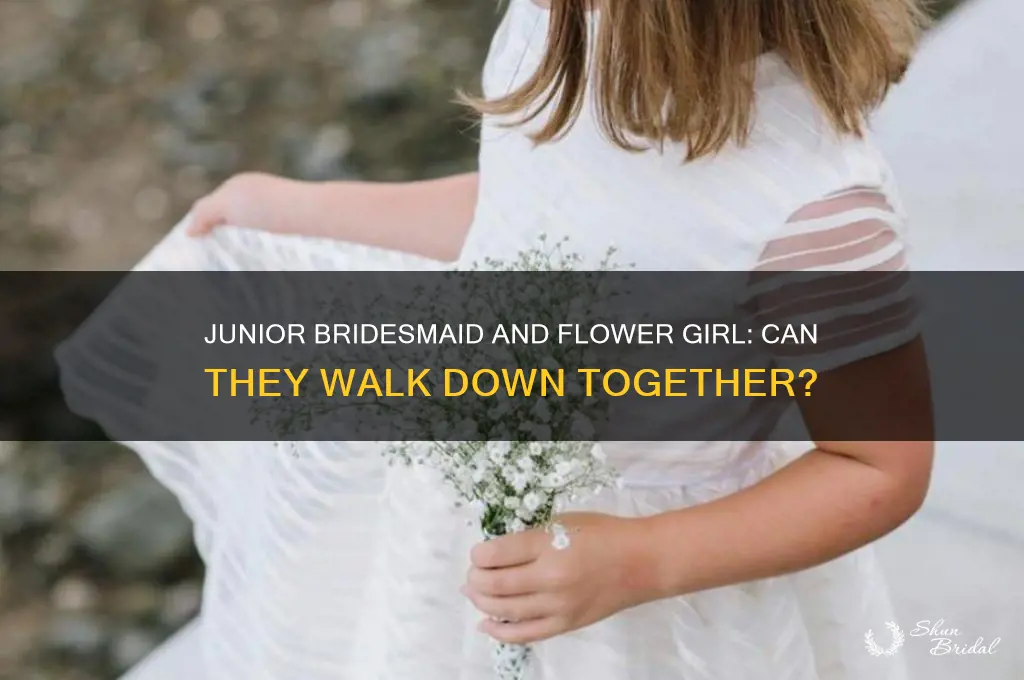 can a junior bridesmaid and flower girl walk down together
