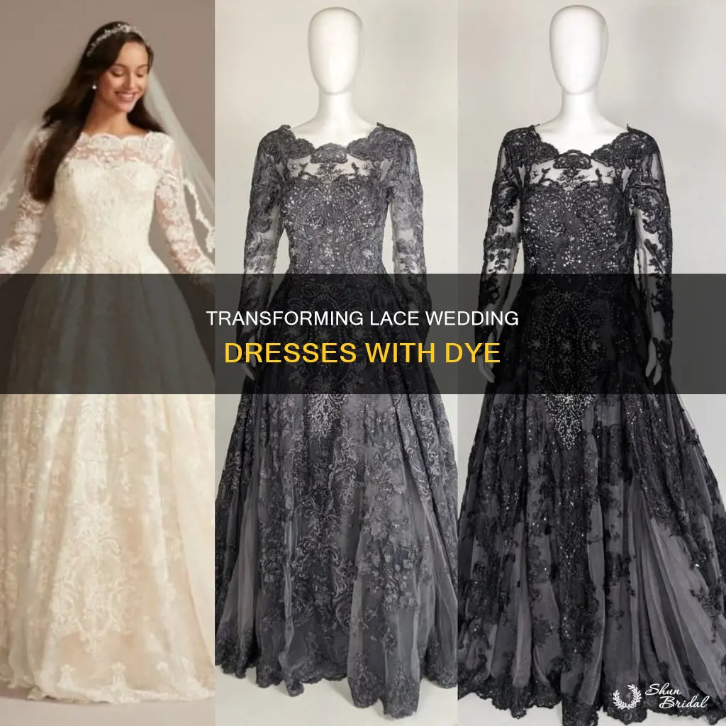 can a lace wedding dress be dyed