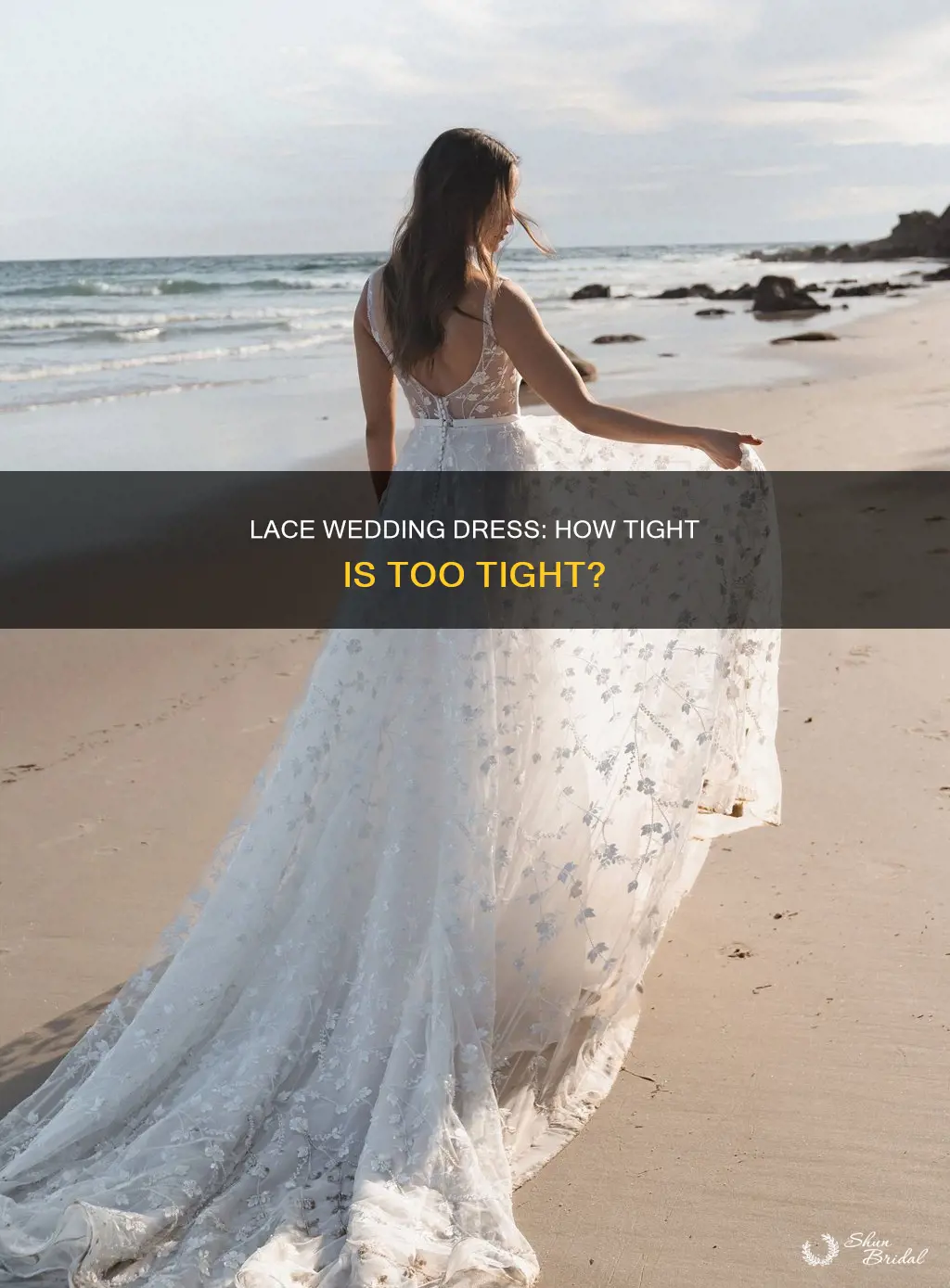 can a lace wedding dress be extra tight