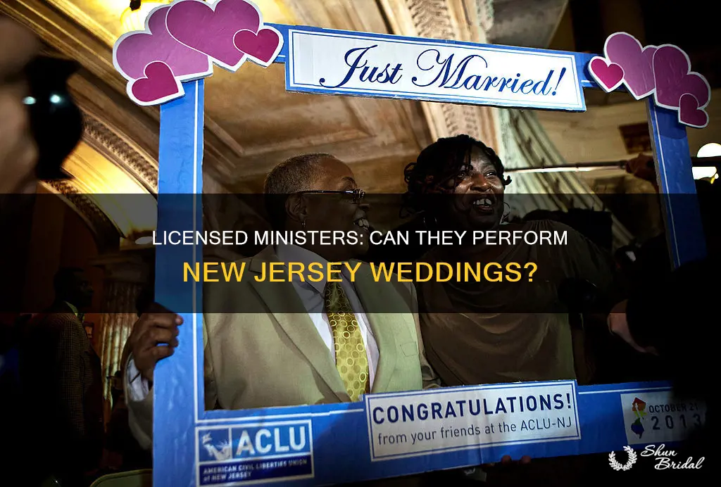 can a licenced minister perform wedding in new jersey state