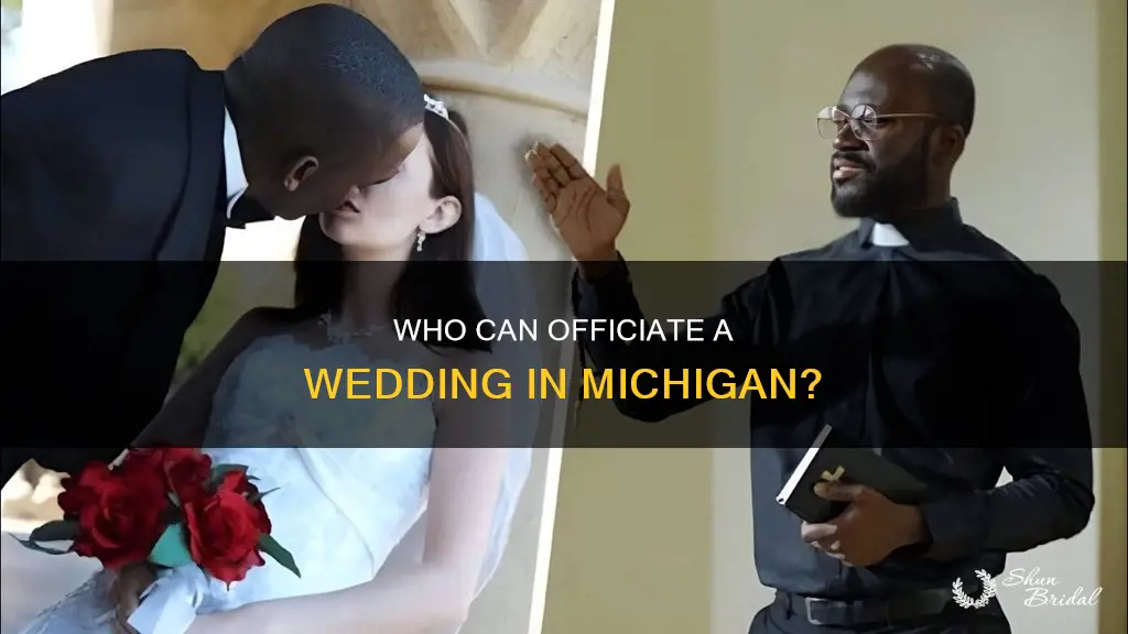 can a minister perform his own wedding in Michigan