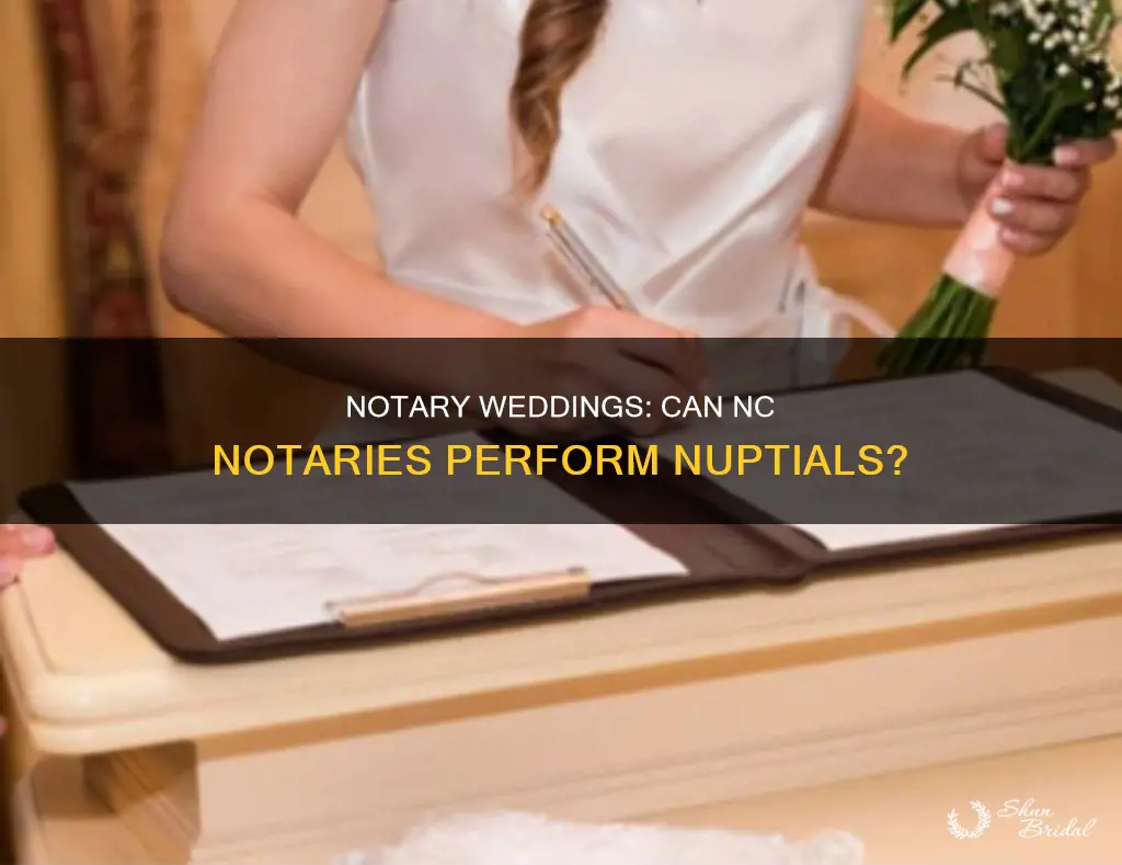 can a nc notary perform weddings