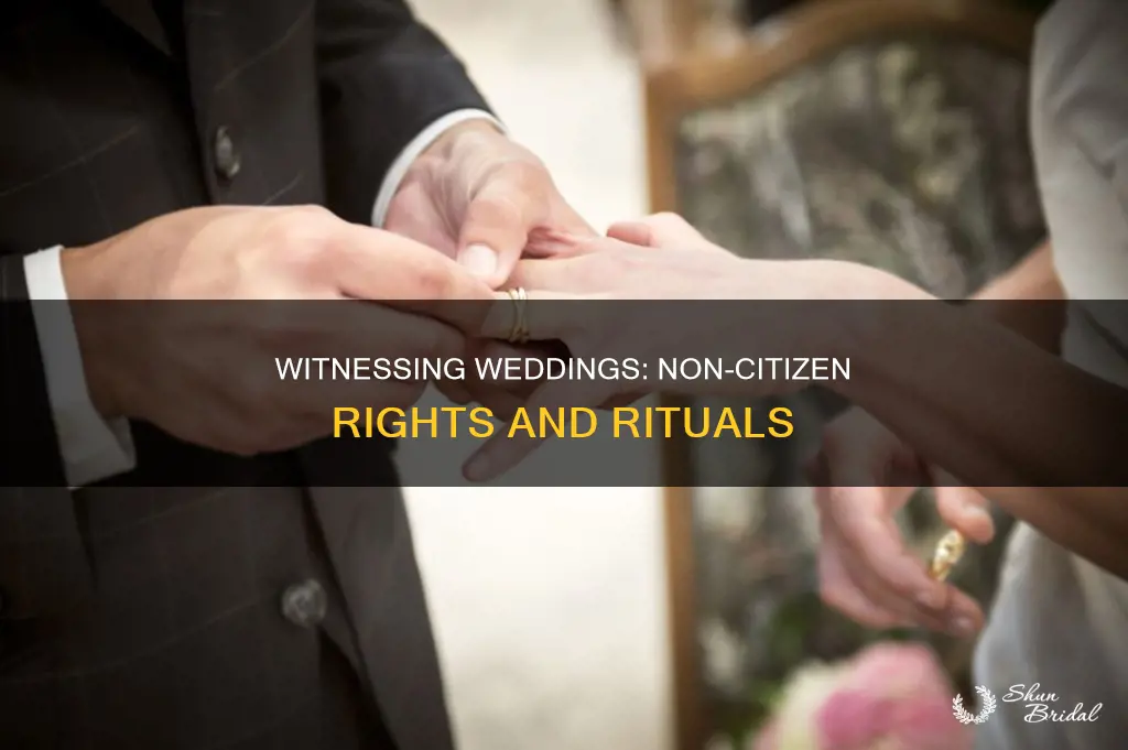 can a non citizen witness wedding