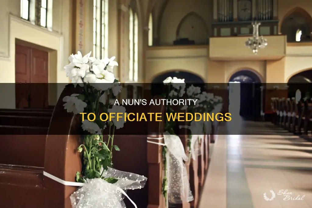 can a nun officiate a wedding