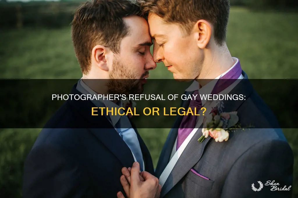 can a photographer refuse a gay wedding