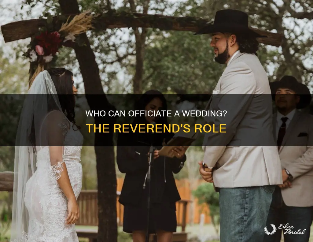 can a reverend officiate a wedding