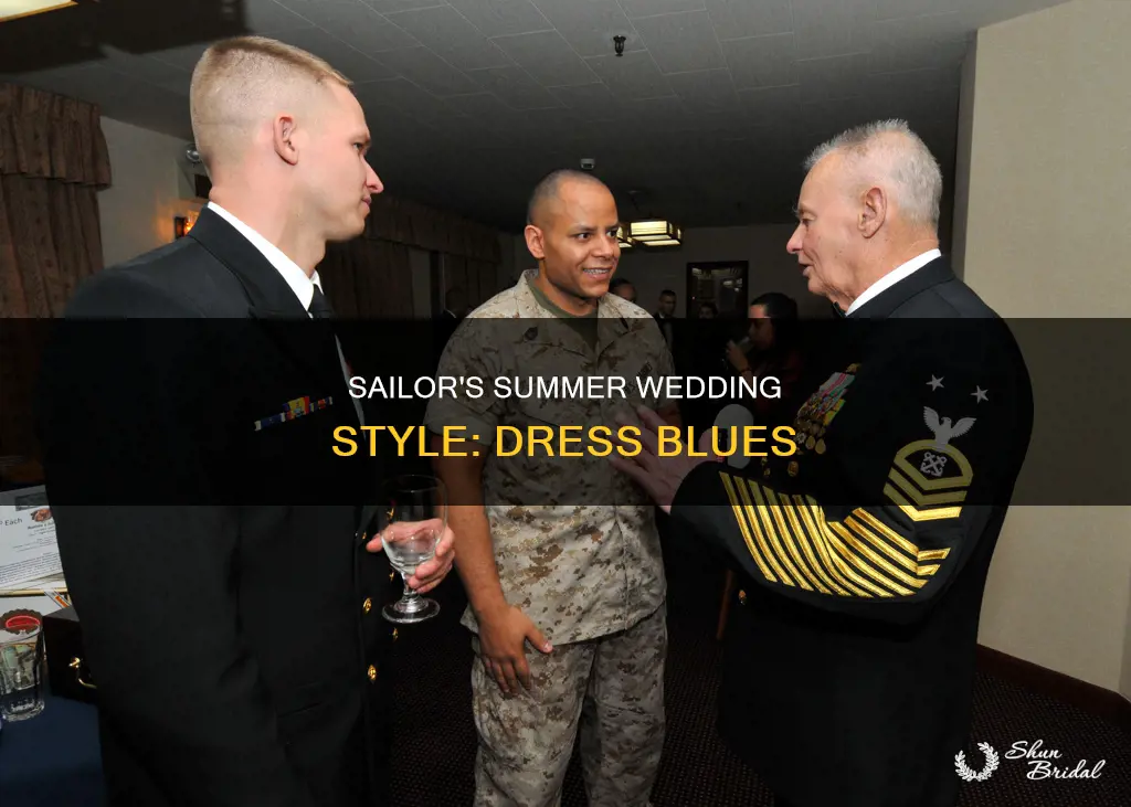 can a sailor wear his dress blues fora summer wedding