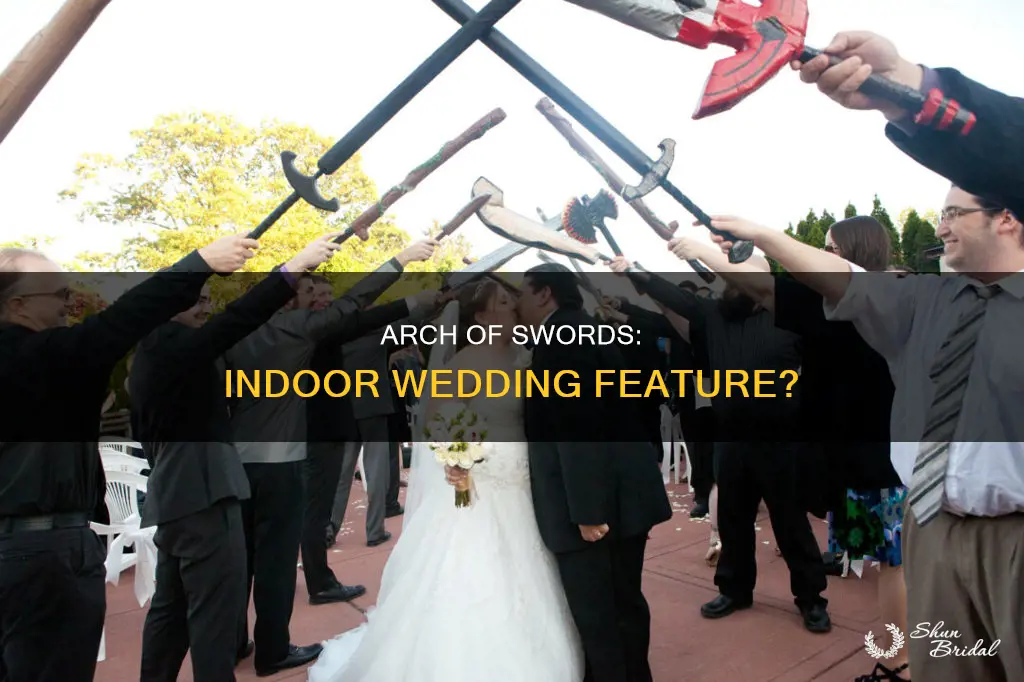 can a sword arch be at an inside wedding