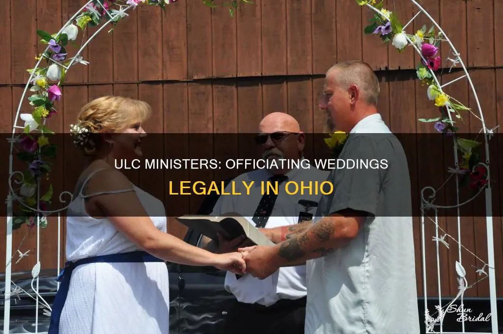 can a ulc minister officiate weddings in Ohio