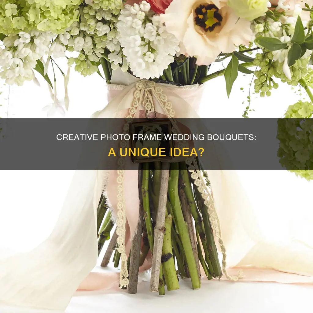 can a wedding bouquet be made around a picture frame