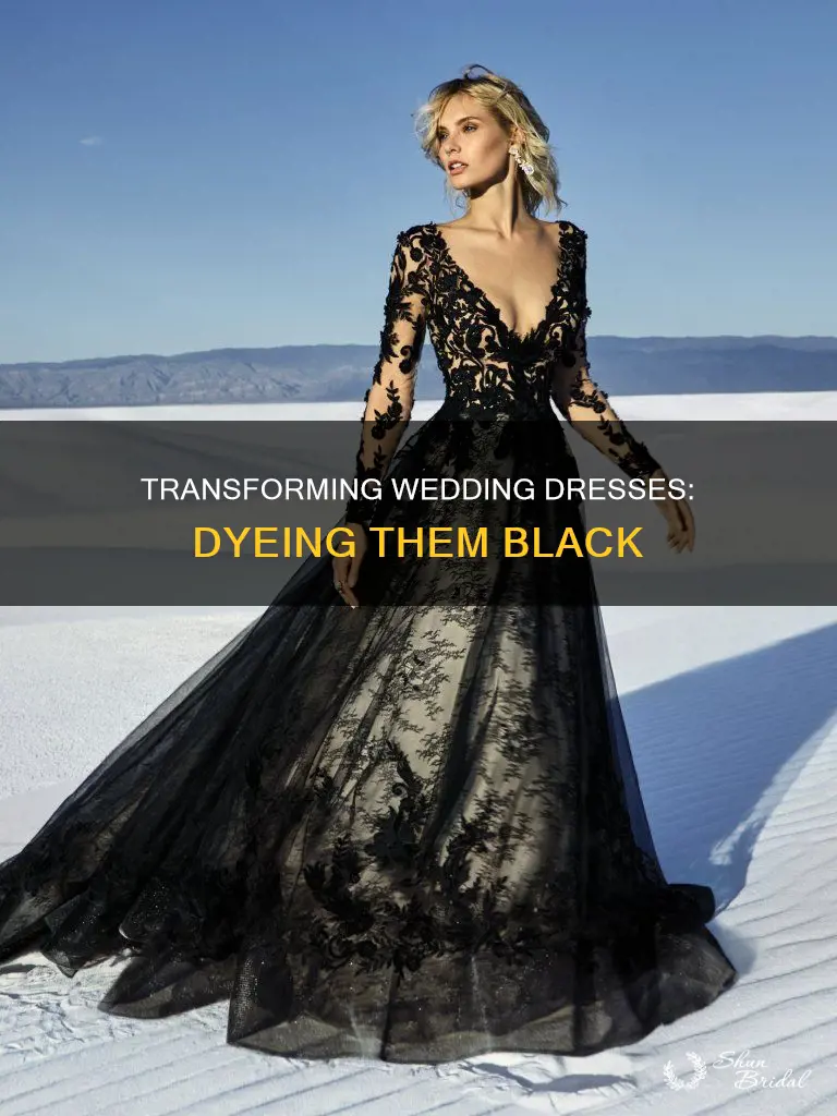 can a wedding dress be dyed black