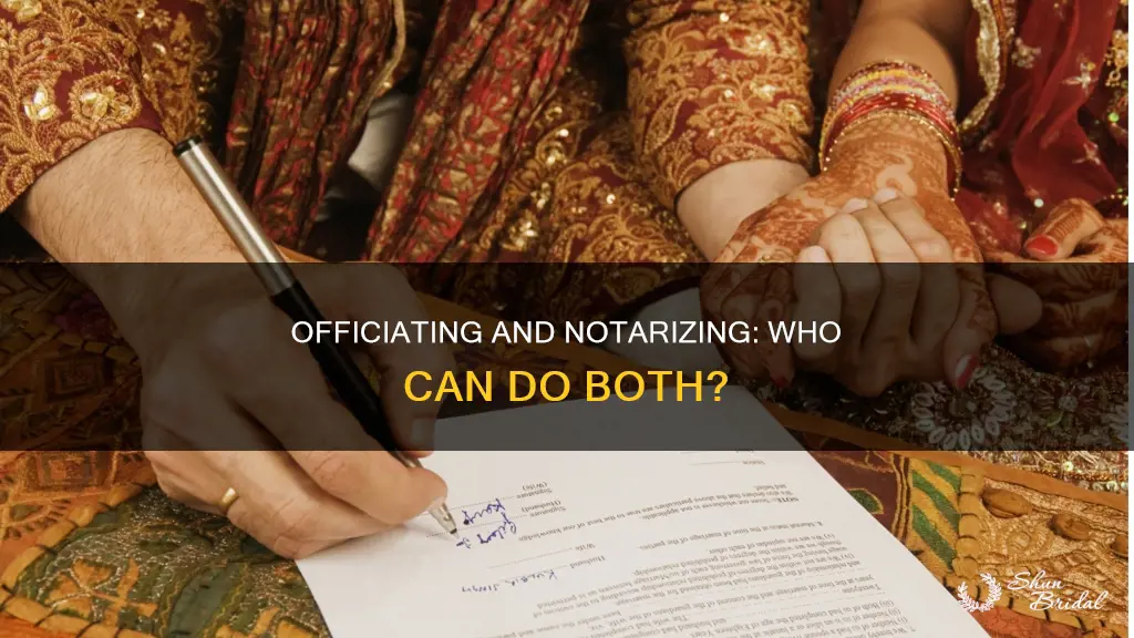 can a wedding officiant notarize a marriage certificate