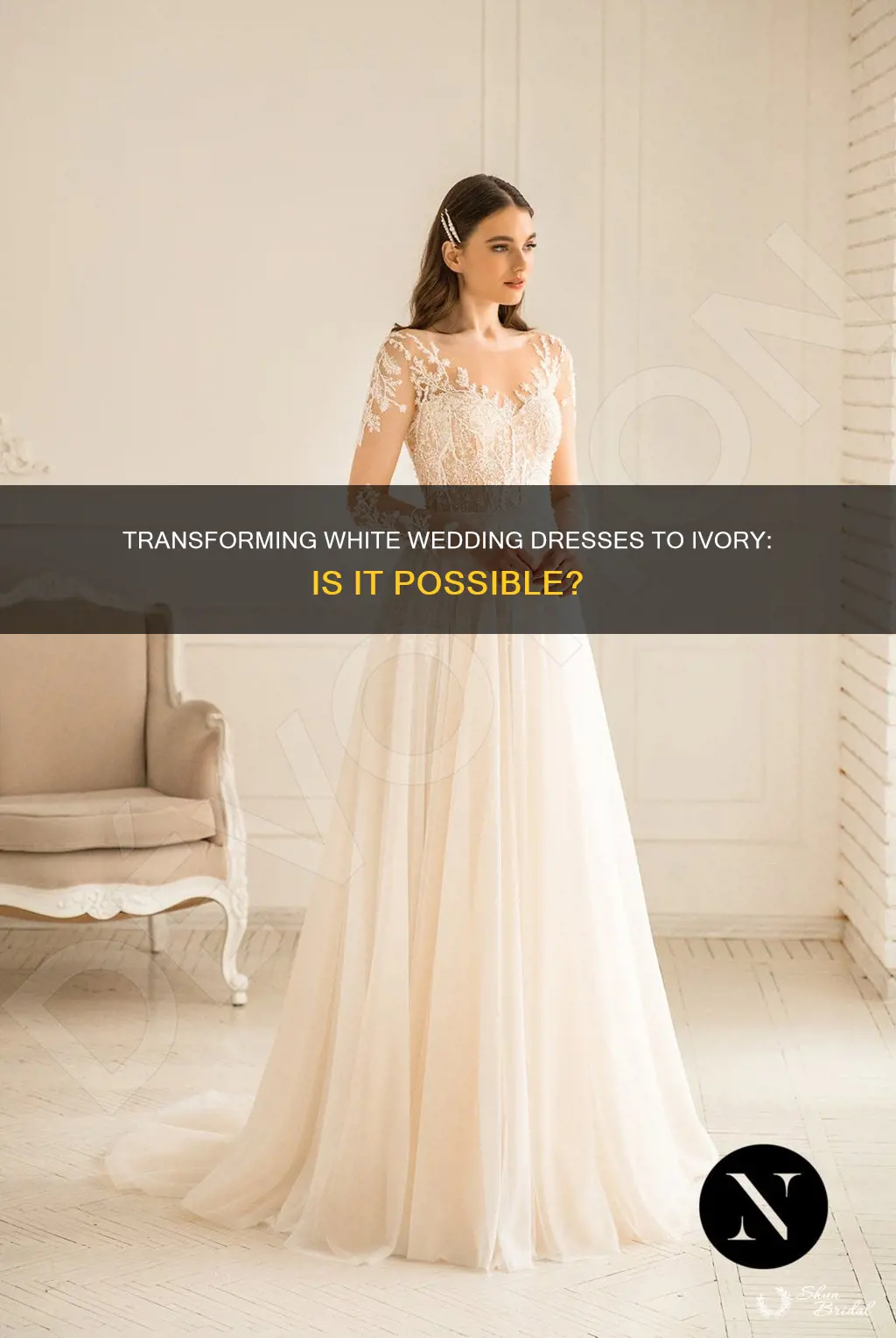 can a white wedding dress be dyed ivory