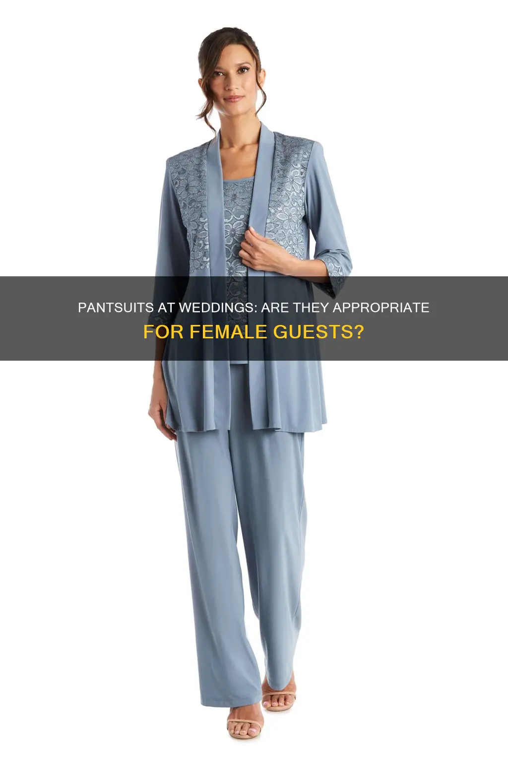 can a woman where a pantsuit to a wedding