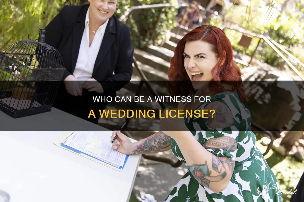 can anybody sign wedding license as witness