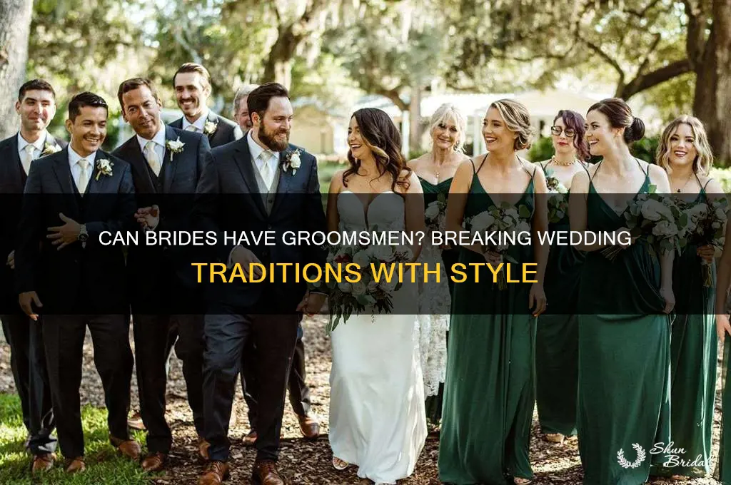 can bride but groomsman on her side