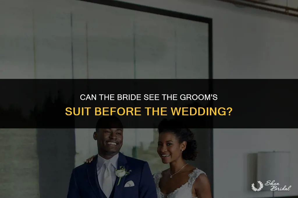 can bride see groom suit