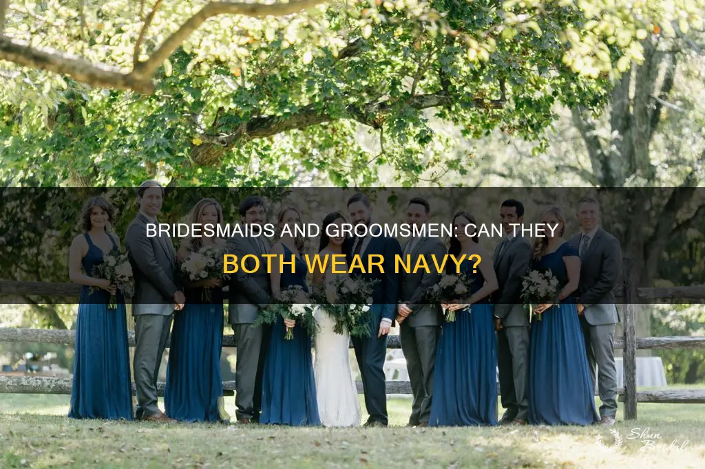 can bridesmaids and groomsmen both wear navy