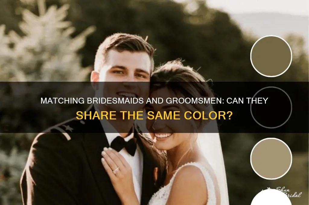 can bridesmaids and groomsmen wear the same color